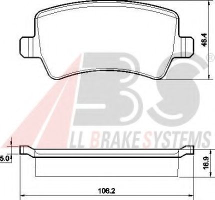 A.B.S. - 37562 - Гальмівнi колодки дискові зад. Ford Galaxy 1.8 CTDI, 2.0 CTDI 06-