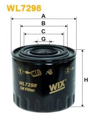 WIX FILTERS - WL7298 - Фильтр масляный WL7298/OP594/2 (пр-во WIX-Filtron)