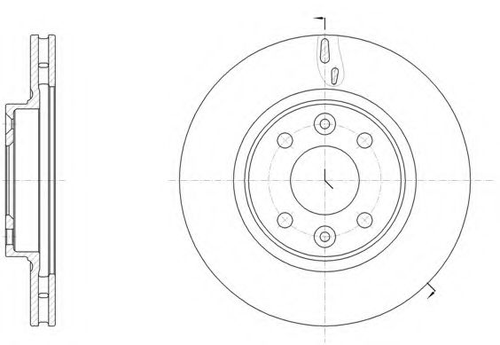 WOKING - D61535.10 - Тормозной диск, RENAULT Twingo III (BCM_) 1.0, H4D 400, 14-