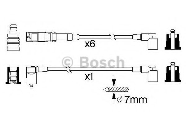 BOSCH - 0 986 356 332 - К-кт проводів DB 2,6/3,0  2.6/3.0 (M103) 09.85-08.93