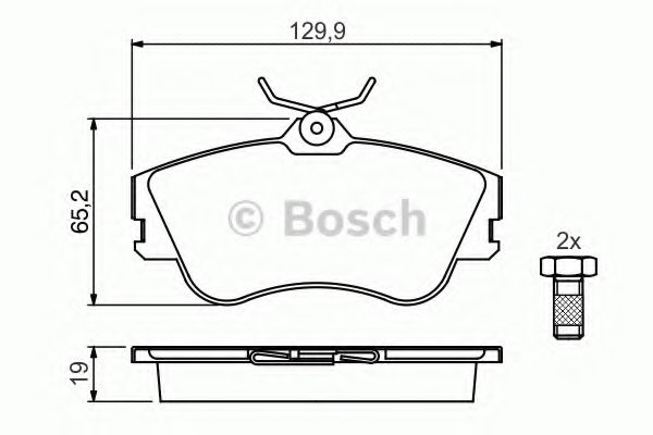 BOSCH - 0 986 461 753 - Колодка торм. VW T4 (70XB, 70XC, 7DB, 7DW) передн. (пр-во Bosch)