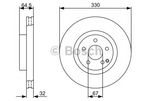 BOSCH - 0 986 479 332 - Диск гальмівний