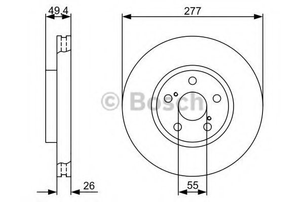 BOSCH - 0 986 479 340 - Диск гальмівний