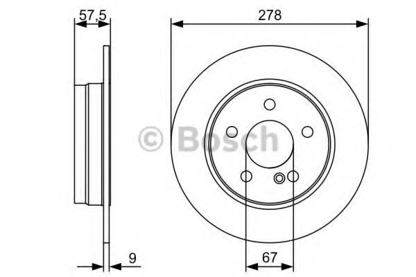 BOSCH - 0 986 479 409 - Диск тормозной MB C-CLASS(W204) 07-,C-CLASS SW / ESTATE (S204) 07- задн. (пр-во Bosch)