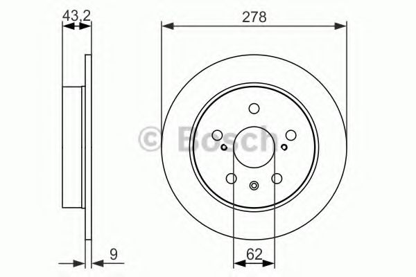 Тормозний диск зад Fiat Sedici; Suzuki Swift III, Sx4 1.5-2.0D 05.06-