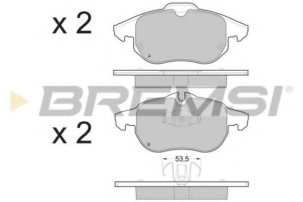 BREMSI - BP3402 - Тормозные колодки перед. Fiat Croma 05-/Opel Astra H 05-10 (ATE)