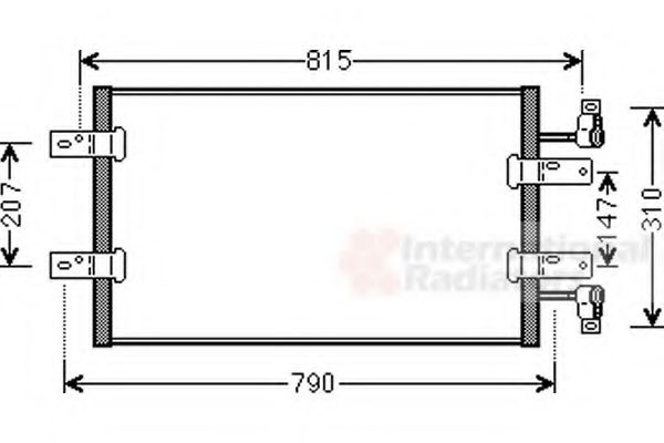 VAN WEZEL - 43005451 - Радіатор кондиціонера Renault Trafic/Opel Vivaro 2.5dCi 06-