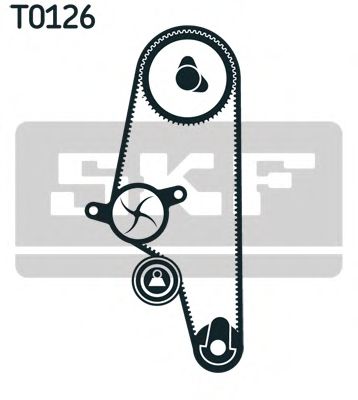 SKF - VKMC 01106-1 - Роликовий модуль натягувача ременя (ролик, ремінь, помпа)