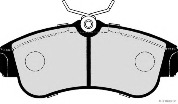 HERTH+BUSS JAKOPARTS - J3601051 - Колодки гальмівні дискові (комплект 4 шт)
