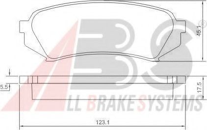 A.B.S. - 37226 - Гальмівні колодки дискові зад. Toyota Land Сruiser (J100) 4,2 98-/Lexus LX II (UZJ100) 02-