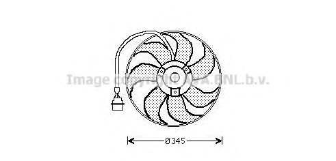 AVA QUALITY COOLING - AI7509 - Вентилятор радиатора Audi;Seat;Skoda;VW (пр-во AVA)
