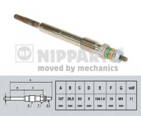 NIPPARTS - N5718002 - Свеча накаливания