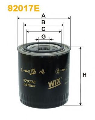 WIX FILTERS - 92017E - Фильтр масляный 92017E/OP668 (пр-во WIX-Filtron)