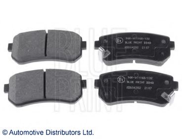 Гальмівнi колодки дискові зад. Hyundai Accent I20/I30/Ix35/Sonata/Kia CeeD/Rio/Sportage 1.2-3.3 05-