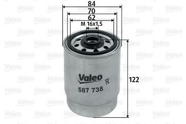 VALEO - 587738 - Фільтр паливний VAG/Fiat Ducato/Iveco 1.9/2.0/2.2/2.5 TDi/HDi