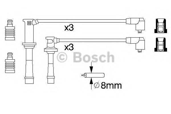 BOSCH - 0 986 356 966 - В/в провода Mazda 323/626/Xedos 6 92-97