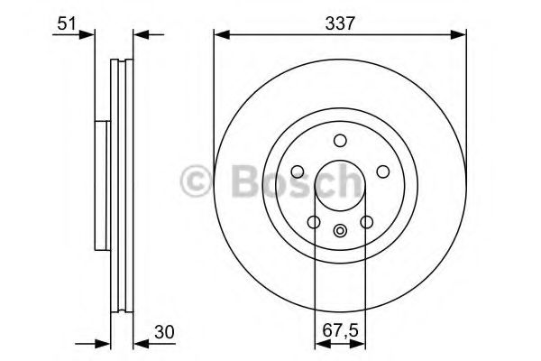 BOSCH - 0 986 479 545 - Гальмівний диск