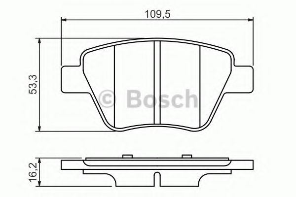 BOSCH - 0 986 494 416 - Гальмівні колодки зад. Audi A3/Seat Leon/Skoda Octavia, Superb, Yeti / VW Golf VI, Scirocco