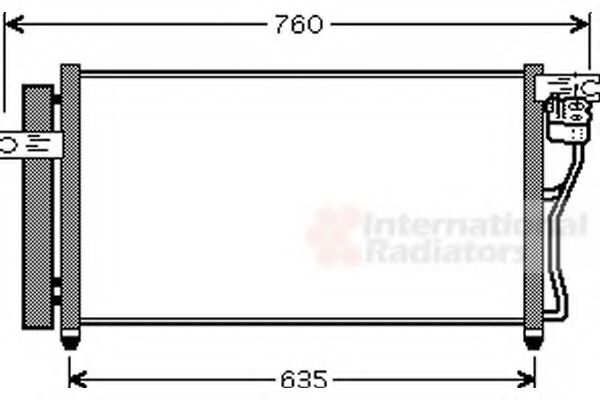 VAN WEZEL - 82005178 - Радаітор кондиціонера  Hyundai Accent IІІ 1.4/1.6 11.05-11.10