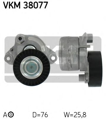 SKF - VKM 38077 - Натяжник паска приводного DB CLK, CLS, C, E, S, Sprinter; 230-500; 06.04-