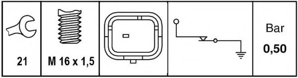 HELLA - 6ZL 009 600-041 - Датчик тиску масла Citroen Berlingo 1.6HDi/2.0HDi 05-/Fiat Ducato/Scudo/Ford C-Max/Focus/Fiesta