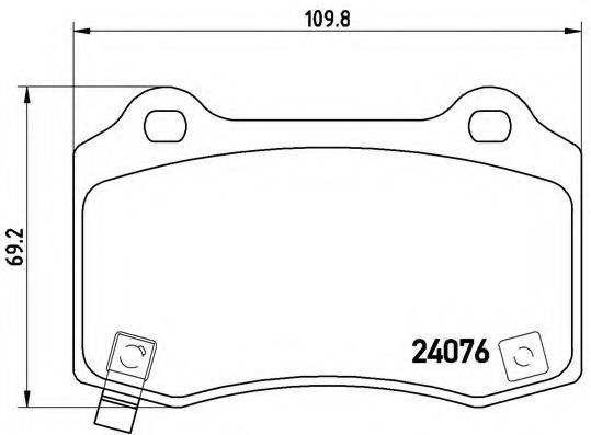 Гальмiвнi колодки дискові зад. Jeep Commander, Grand Cherokee III 3.0Crd-5.7 06.05-12.10