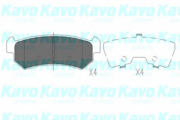 KAVO PARTS - KBP-1007 - Гальмівні колодки дискові задні Daewoo Nubira/Chevrolet Lacetti 1.4 05-