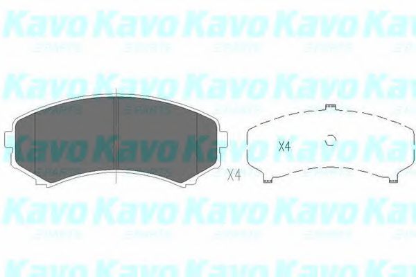 KAVO PARTS - KBP-4504 - Гальмівні колодки дискові перед. Mazda Mpv I; Mitsubishi Grandis, Pajero  2.0D-4.5 12.90-