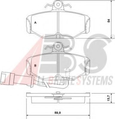 К-кт задніх гальмівних колодок з датчиком Ford /Scorpio/Escort/Granada/Sierra/ (82-01)