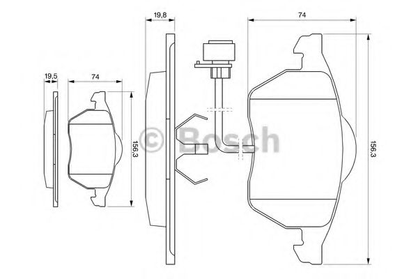 BOSCH - 0 986 460 937 - Гальмівні колодки перед. Audi 100 91-94, A6 94-97