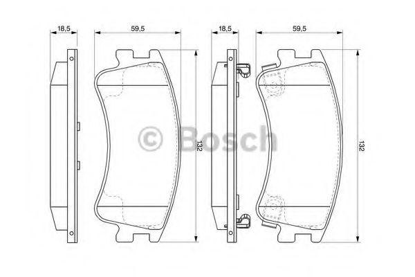 BOSCH - 0 986 494 079 - Гальмівнi колодки дискові перед. Mazda 6 2.0/2.0D/2.3 02-07