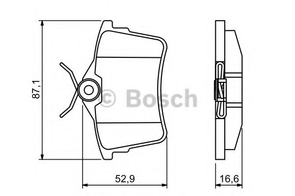 BOSCH - 0 986 494 304 - Гальмівні колодки дискові зад. Citroen Berlingo/Peugeot Partner 1.6, 1.6 HDi 75, 90, 110 04/08-