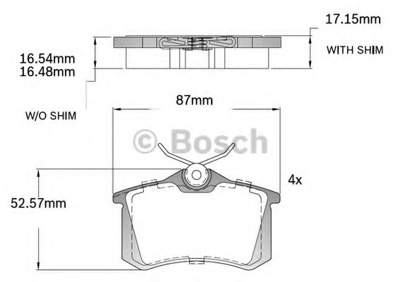 BOSCH - F 03B 150 218 - Комплект тормозных колодок, дисковый тормоз (Тормозная система)