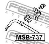 FEBEST - MSB-737 - ВТУЛКА ЗАДНЕГО СТАБИЛИЗАТОРА D15 (MITSUBISHI LANCER CS 2000-2009) FEBEST