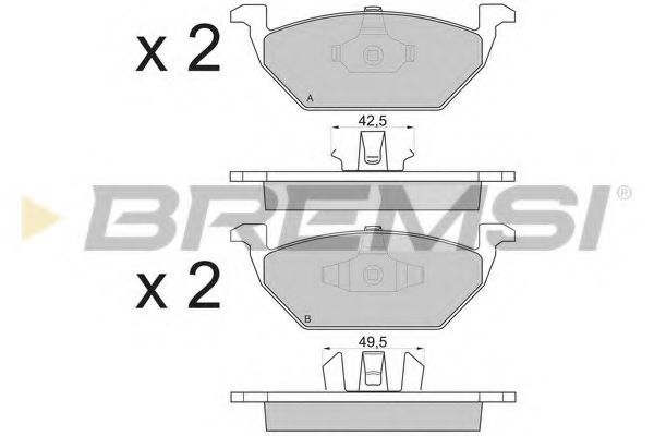 BREMSI - BP2835 - Тормозные колодки перед. Caddy III/Golf V/Octavia/A3 03-