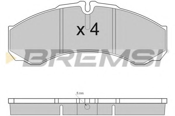 BREMSI - BP2925 - Тормозные колодки перед/зад Daily 99- (спарка)