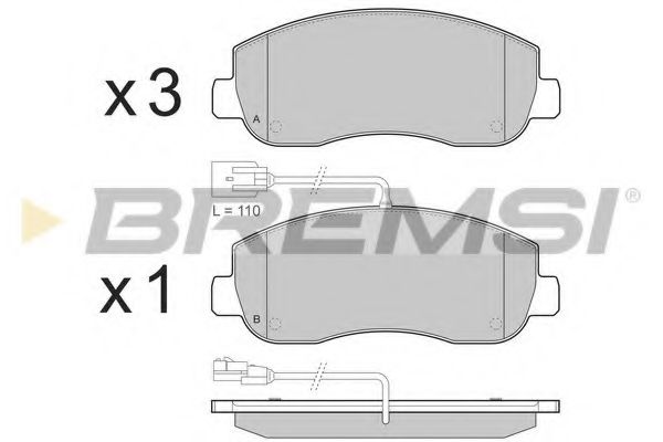 BREMSI - BP3439 - Тормозные колодки перед. Master/Movano 10-