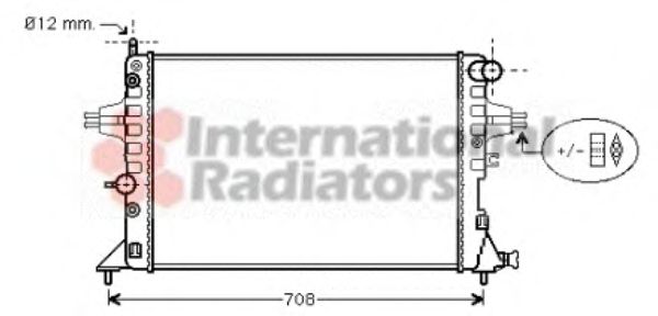 VAN WEZEL - 37002254 - Радиатор ASTRA G/ZAFIRA AT +AC (Van Wezel)