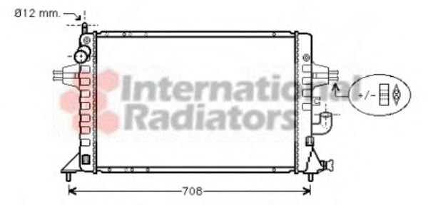 VAN WEZEL - 37002294 - Радиатор ASTRAG 1.7TD MT +/-AC 00- (Van Wezel)