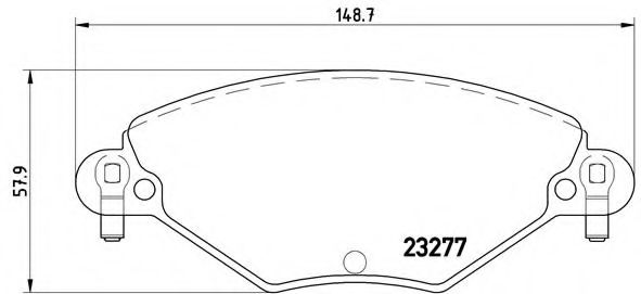 BREMBO - P 61 071 - Колодки тормозные дисковые, к-кт.