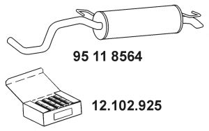 EBERSPACHER - 95 11 8564 - Глушитель выхлопных газов конечный (Система выпуска ОГ)
