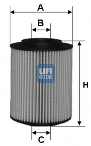 UFI - 25.072.00 - Фільтр оливний