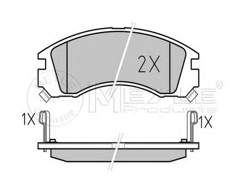 MEYLE - 025 213 6315/W - Гальмівні колодки дискові перед. Mitsubishi Challenger/L400/Lancer Evolution/Montero Sport/Outlander/Pajero