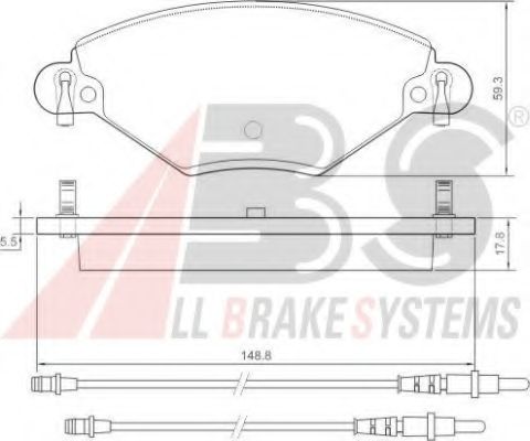 Гальмівні колодкi дисковi перед. Citroen C5 2,0-2,0HDI 01-