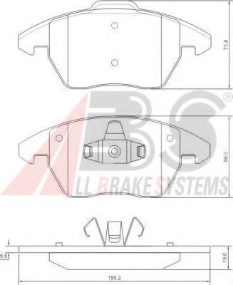 Колодка перед, Peugeot 307 / SW 2.0 HDi 10.03-  Peugeot 308/VW Jetta 2011-