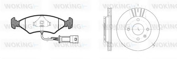 WOKING - 80193.02 - Комплект тормозов (дисковый тормозной механизм)