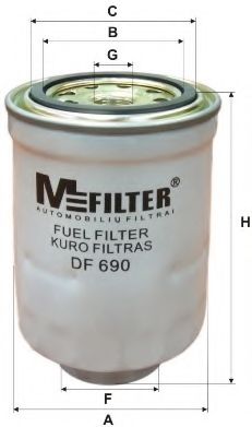 MFILTER - DF 690 - Фильтр топл. TOYOTA; FORD; MAZDA (пр-во M-Filter)