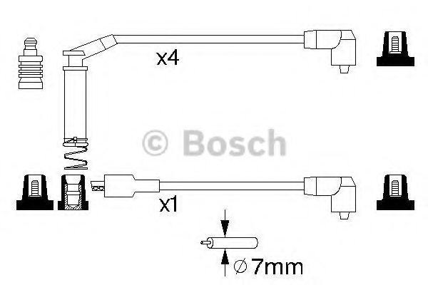 BOSCH - 0 986 357 127 - Комплект кабелів високовольтних