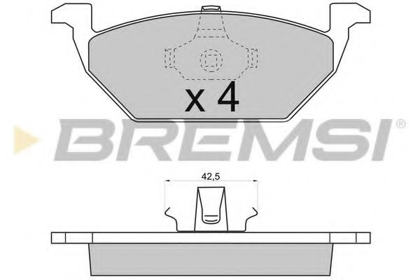 BREMSI - BP2712 - Тормозные колодки перед. Caddy III/Golf V/Octavia/A3 96-