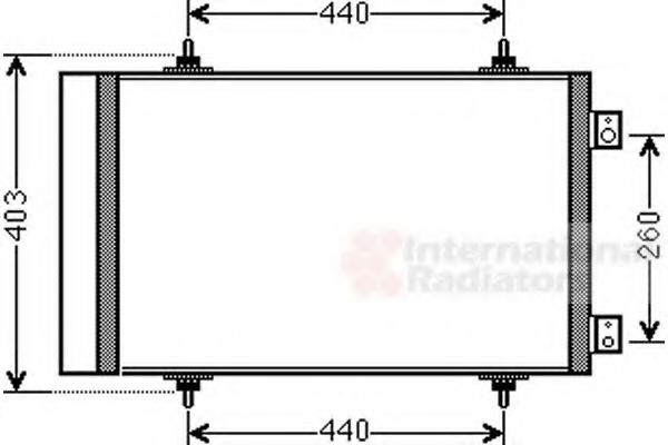 VAN WEZEL - 09005263 - Радіатор кондиціонера Citroen Jumpy 2.0 HDI 07-